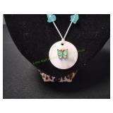 Vtg Butterfly Necklace