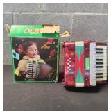 Vtg Hero Child-Size Accordion, Red