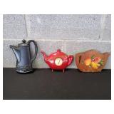(3) Vtg Kettle Wall Art