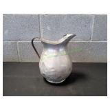 Vtg Hammered Aluminum Water Pitcher