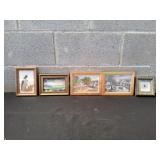 Vtg Small Framed Wall Art