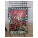 Christmas Red Poinsettias Light-Up Tapestry