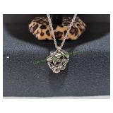 Vtg Silver-Tone Openwork Flower Locket Pendant