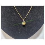 Vtg Gold-Tone Caged Orb Pendant