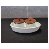 Vtg White Milk Glass Condiment Bowls & More