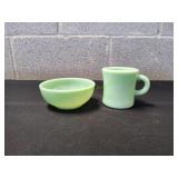 Fire King Jadeite Bowl w/ Mug