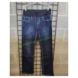 Blue Pearl Maternity Deni-Panel Jeans, Sz Lg