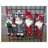 (4) Christmas Holiday Gnome Door Hangers