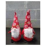 (2) Red Snowflake Holiday Gnomes