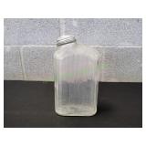 Vtg Ribbed Glass Refrigerator Bottle w/ Lid