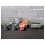 Vtg Metal Planters & More