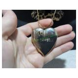 Vtg Gold-Tone Heart Shaped Locket