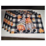 (4) Fall Gnome Buffalo Plaid Place Mats