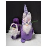 (2) Purple Happy Easter Holiday Gnomes