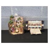 Vtg Nativity Scene & 3D Last Supper Sculptures