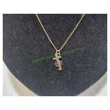 Vtg Gold-Tone Cross Intertwined Treble Clef