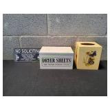 Dryer Sheets Wood Storage Box & More