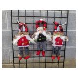 (3) Christmas Holiday Gnome Door Hangers
