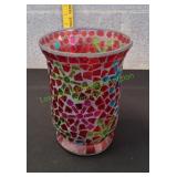 Vtg Mosaic Vase