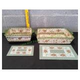 (2) Temp-tations Old World Baking Dishes & Trivets