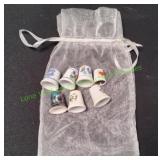 (7) Mini Ceramic Thimbles