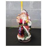 Vtg Blown Mercury Glass Santa Claus Figurine