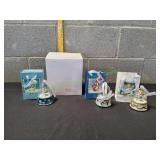 (3)Musical Christmas Dome Ornaments in Gift Bags