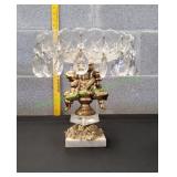 Vtg Hollywood Regency Cherub Compote Bowl