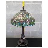 28" Dale Tiffany Floral Apple Blossom Lamp