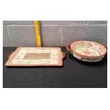 Temp-tations Old World Platter & Round Baking Dish