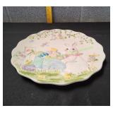 12" Scalloped Easter Platter