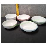 Vtg Cornelle Enhancements Swirl Soup Bowls & More