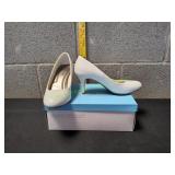 Comfort Plus White Heel, Sz 10