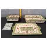 (2) Temp-tations Old World Baking Dishes & Trivets