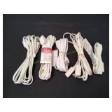 (5) Project Source 15ft White Extension Cords