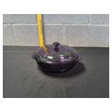 Vtg Amethyst Pyrex 2qt Round Casserole Dish w/
