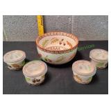 Temp-tations Old World Serving Bowl & Mini Crocks