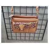 Sharif Lepoard Print Crossbody Handbag
