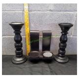 (2) Candle Wall Sconces w/ (2) Candle Holders
