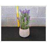 Faux Lavender Potted Plant