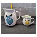 Heluna Ceramic Pitcher & Creamer