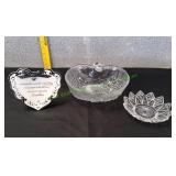 Small Friends Plaque w/ (2) Glass Candy Dishes