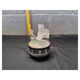Vtg Spun Glass Grand Piano Music Box