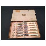 Vtg Armack Imported Deluxe Steak Knife Set