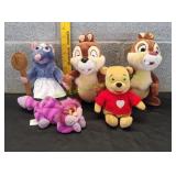 Remy, Chip & Dale, Winnie & Cheshire Plush Toys