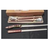Japanese Salad Serving Set w/ Knives