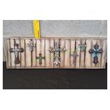 23.5x7.5 Wood Cross Wall Plaque