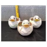 (3) Vtg Duck Planters