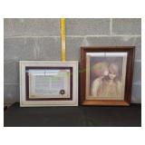 (1) Framed A Little Girl & (1) Framed Proclamation