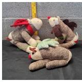 (3) Vtg Sock Reindeers